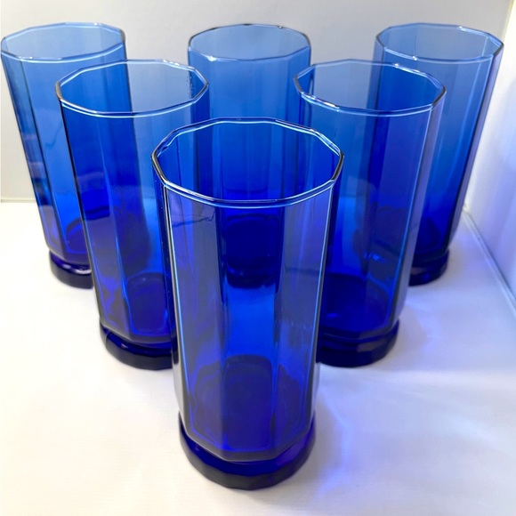 Anchor Hocking Dining 6 Anchor Hocking Essex Cobalt Blue Iced Tea